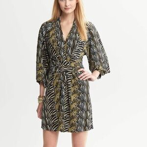 Banana Republic X Issa London zebra kimono dress